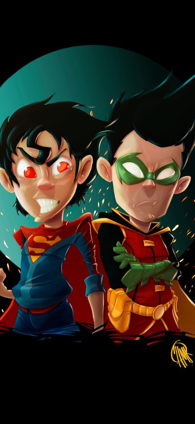 Fond d'écran iPhone Kid Superman And Robin
