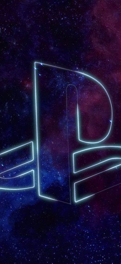 Fond d'écran PS E3 2018 Logo sur iPhone