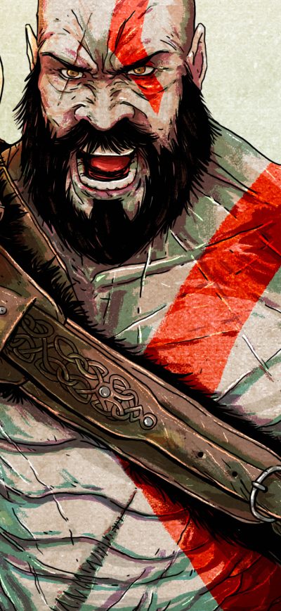 Fond d'écran iPhone Kratos In God Of War New Art