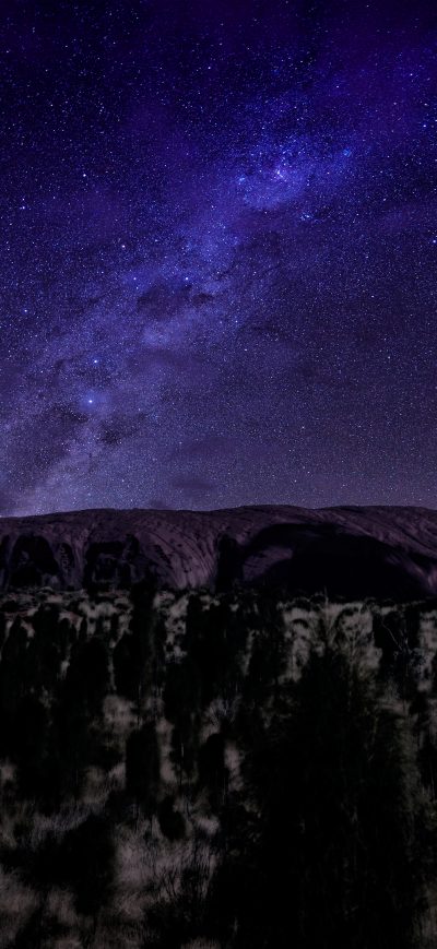 Fond d'écran iPhone Milky Way Dark Night 4k