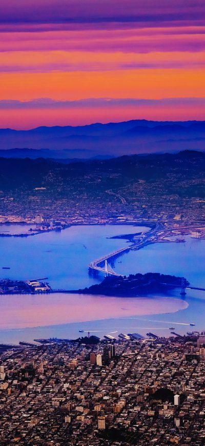 Fond d'écran iPhone Beautiful City Depth View From Plane 5k