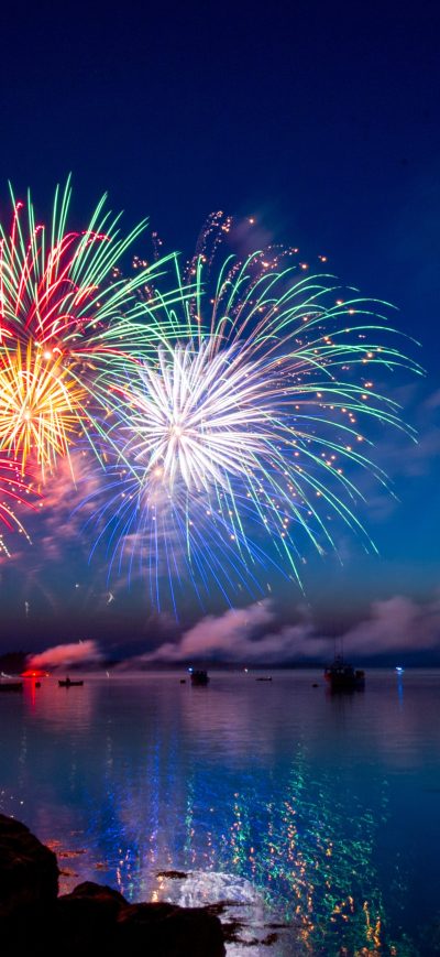 Fond d'écran iPhone Colorful Fireworks Sky 4k