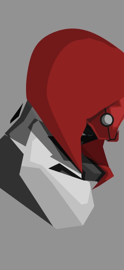 Fond d'écran iPhone Red Hood 4k Minimalism