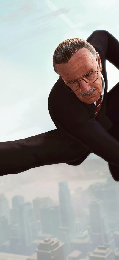 Fond d'écran iPhone Stan Lee As Spiderman