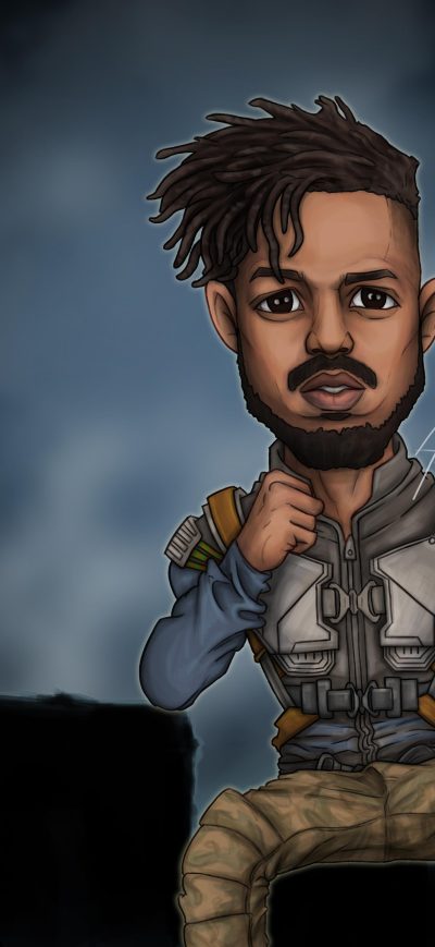 Fond d'écran Erik Killmonger 5k Artwork sur iPhone