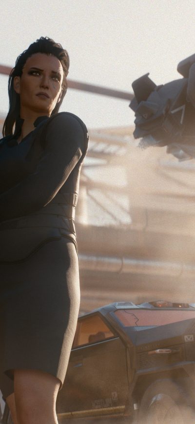 Fond d'écran iPhone Cyberpunk 2077 Girl