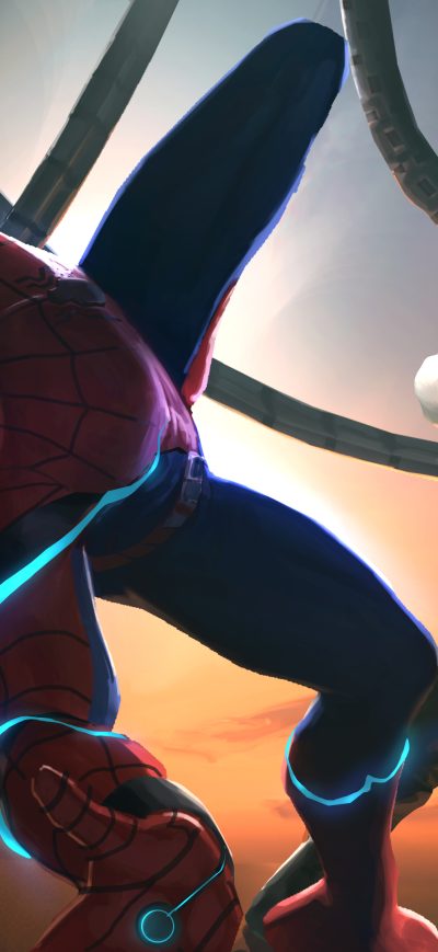 Fond d'écran iPhone Doctor Octopus Vs Spiderman Contest Of Champions 4k
