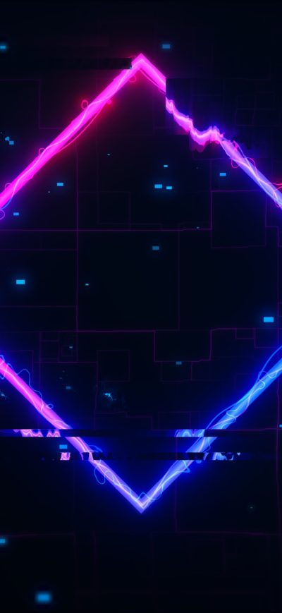 Fond d'écran iPhone Square Glitch Chaos Banner Abstract 4k