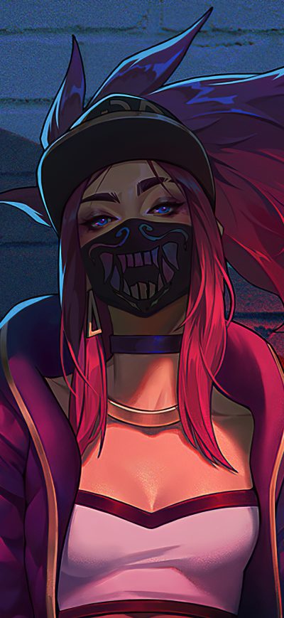 Fond d'écran iPhone Kda Akali With Spray 4k