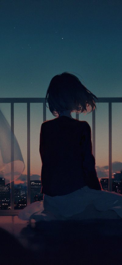 Fond d'écran iPhone Anime Original Girl Looking Away 4k