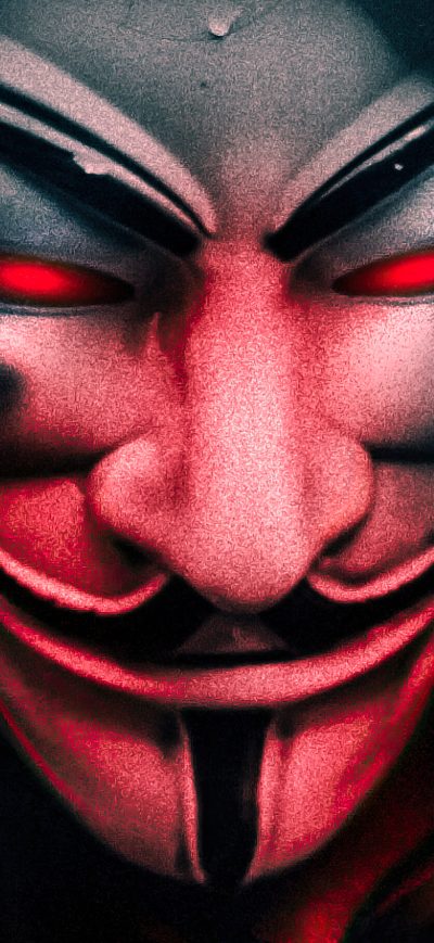 Fond d'écran iPhone Anonymus Guy With Burning Rose 4k