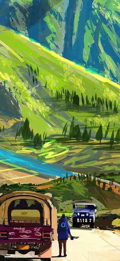 Fond d'écran Journey To New City 4k sur iPhone