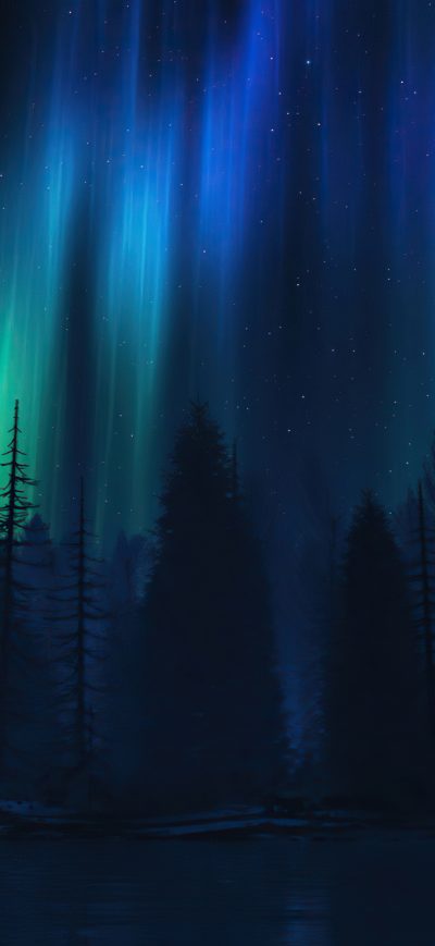 Fond d'écran iPhone Aurora Fall 4k