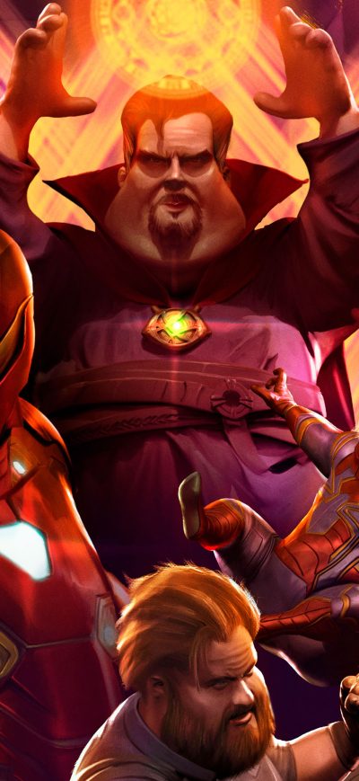 Fond d'écran iPhone Fat Avengers Infinity War Heroes