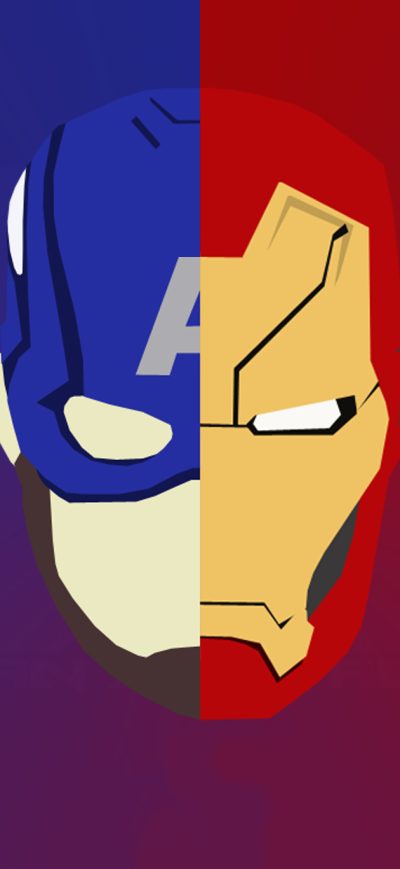 Fond d'écran iPhone Iron Man And Captain America Artwork