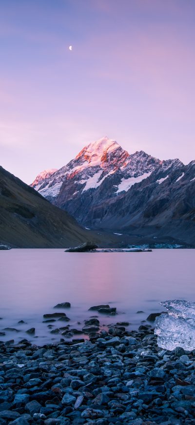 Fond d'écran iPhone New Zealand Mountains Landscape Sky Ocean 5k