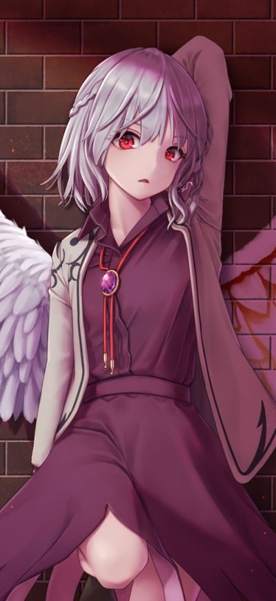 Fond d'écran iPhone Anime Touhou Sagume Kishin Wings