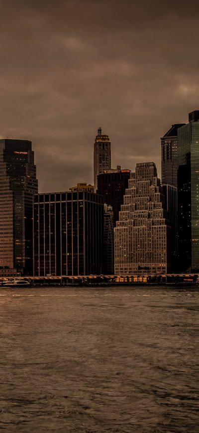 Fond d'écran iPhone New York City Skyscrapers Downtown Evening Time 5k