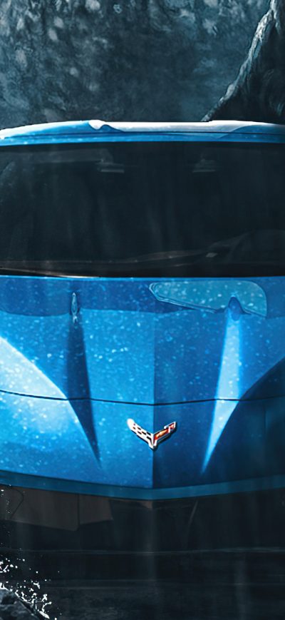 Fond d'écran iPhone Chevy C8 Corvette Sea Monster 4k