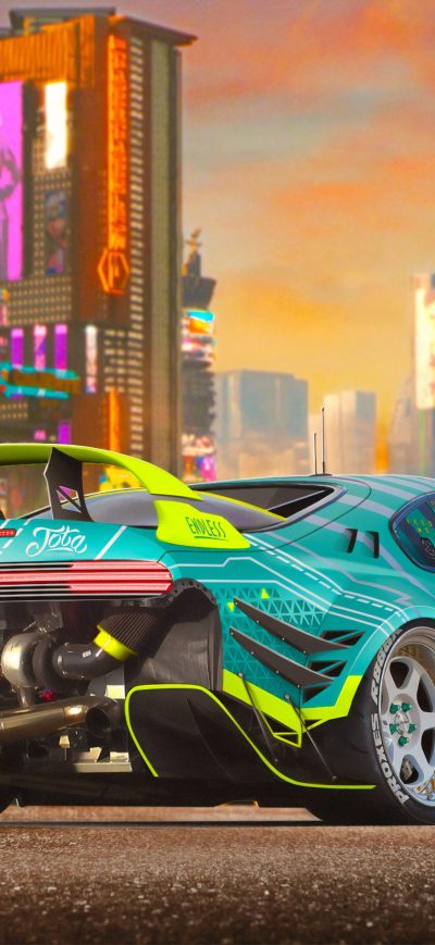 Fond d'écran iPhone Cyberpunk Car 4k
