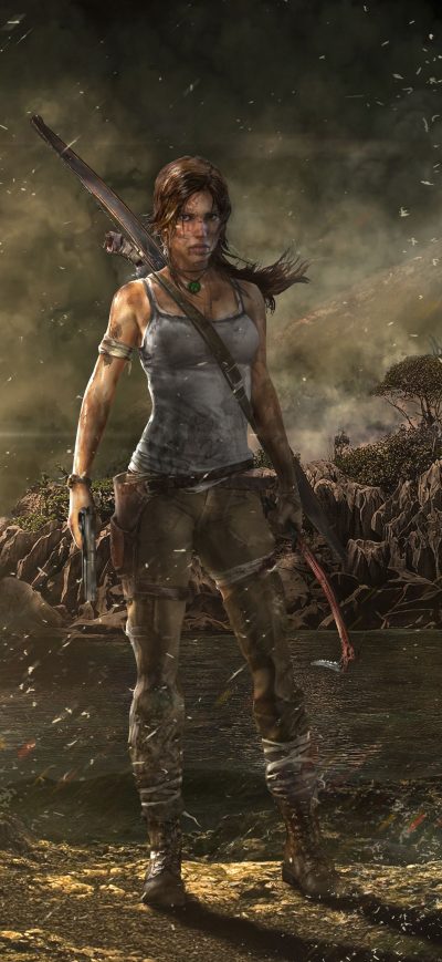 Fond d'écran Tomb Raider 5k sur iPhone