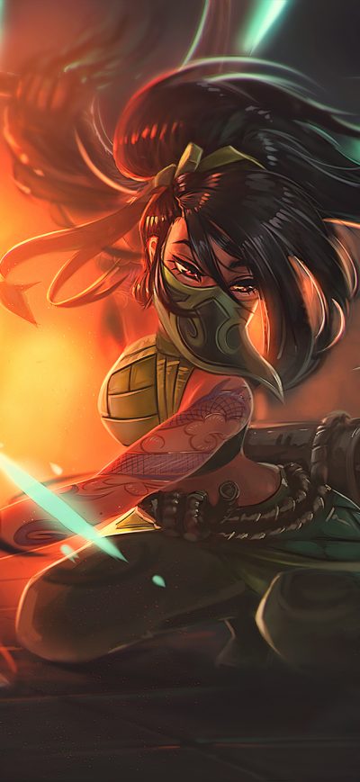Fond d'écran iPhone Akali League Of Legends Art