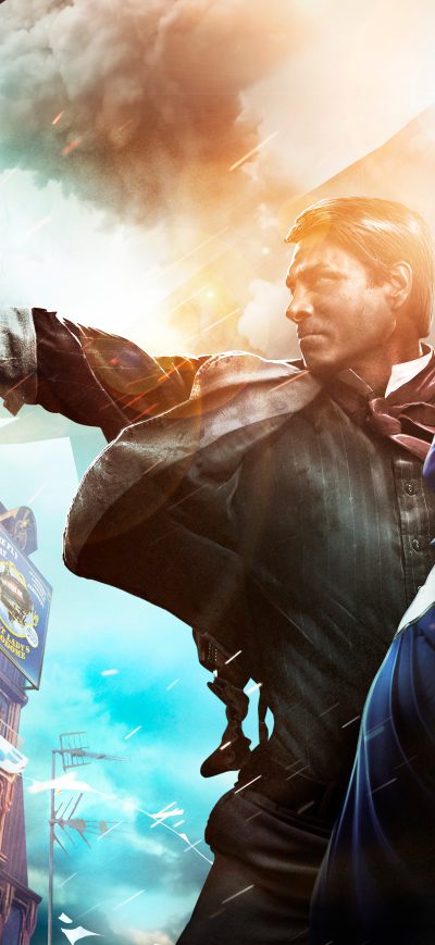 Fond d'écran iPhone Bioshock Infinite Booker Dewitt And Elizabeth 8k