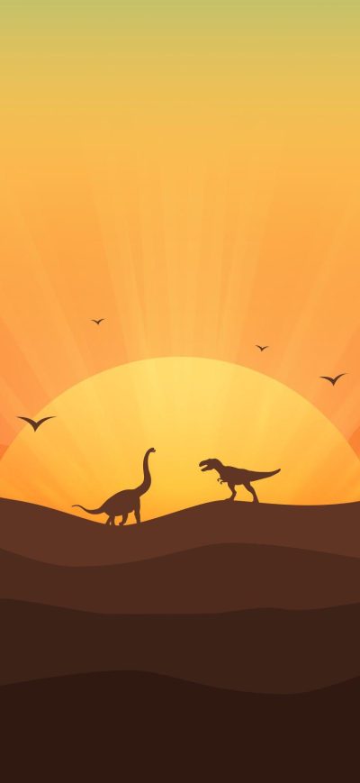Fond d'écran iPhone Dinosaur Minimal Morning 4k
