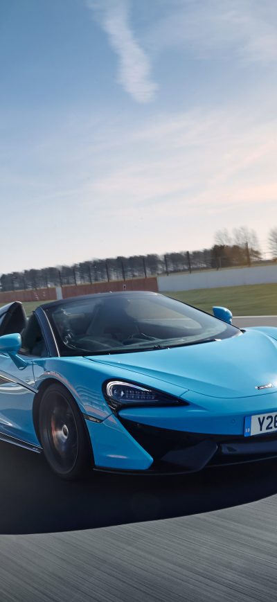 Fond d'écran iPhone McLaren 570S Spider Track Pack 2018 Front