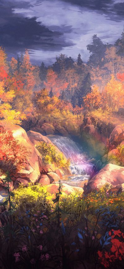 Fond d'écran iPhone Fantasy Autumn Painting 4k