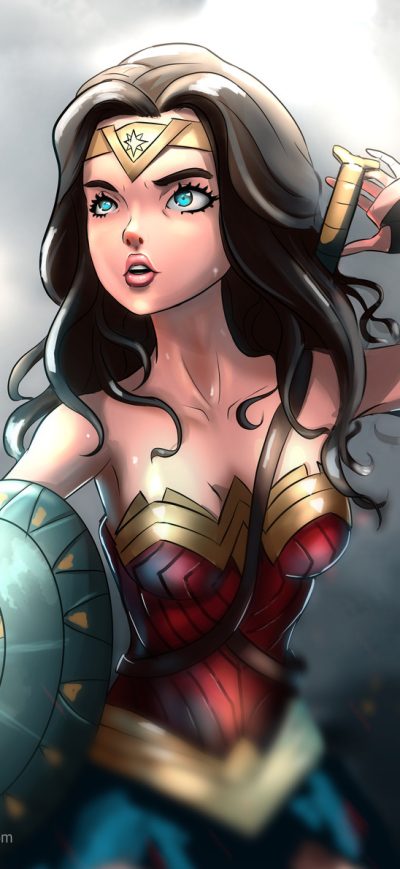 Fond d'écran iPhone Wonder Woman Cartoon Artwork