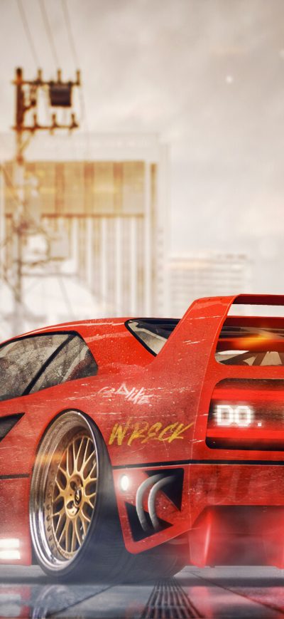 Fond d'écran iPhone Ferrari F40 Digital Art 4k