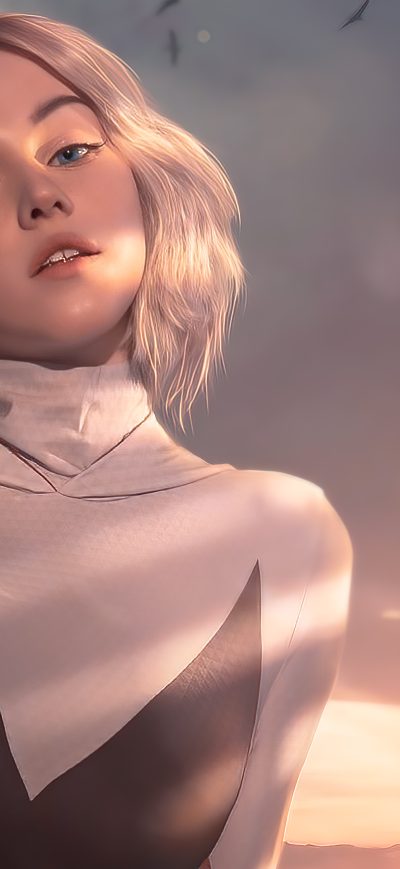 Fond d'écran iPhone Spidergwen Cosplay 4k