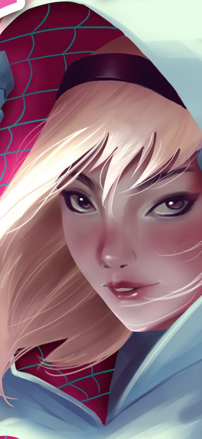 Fond d'écran iPhone Gwen Stacy Illustration