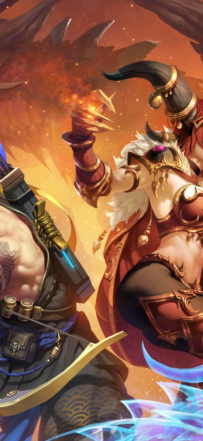 Fond d'écran iPhone Hanzo Dragons Overwatch 4k