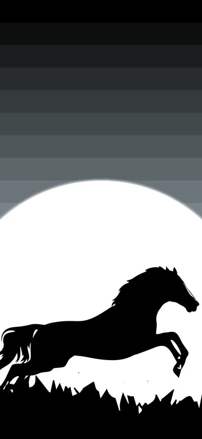 Fond d'écran iPhone Horse Minimal 4k
