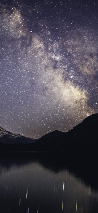 Fond d'écran iPhone Lost Lake Milky Way Time Lapse 5k