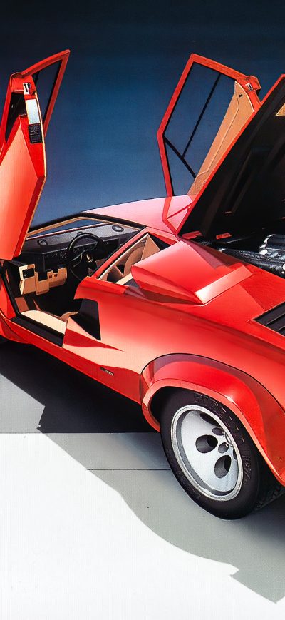 Fond d'écran iPhone Lamborghini Countach Vintage Car 4k