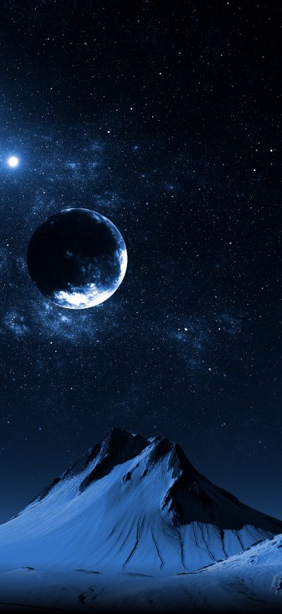 Fond d'écran iPhone Hypnoshot Polaris Moon 4k