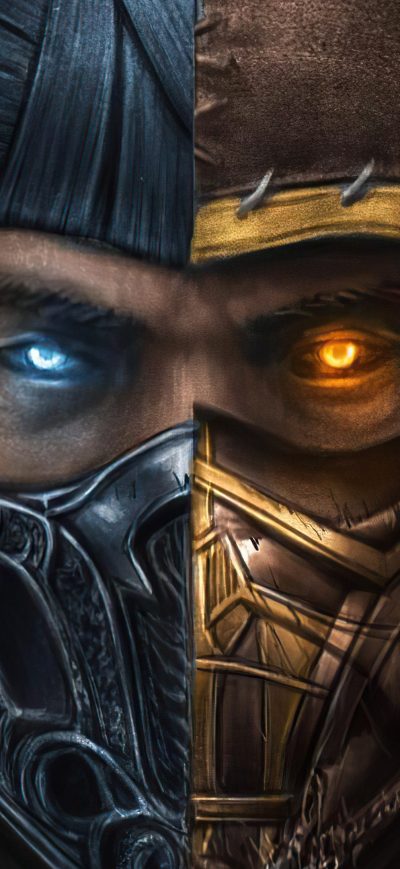 Fond d'écran iPhone Sub Zero X Scorpion MortalKombat Movie 4k