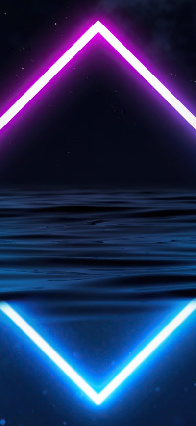 Fond d'écran iPhone Glowing Triangle Neon