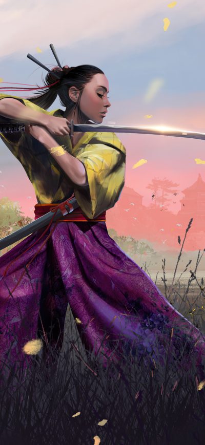 Fond d'écran iPhone Ninja Girl With Sword