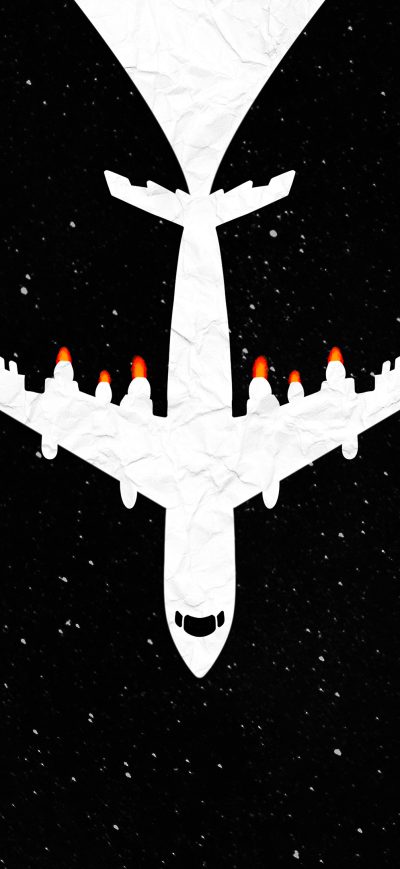 Fond d'écran iPhone Planes Dark Black Minimal 4k