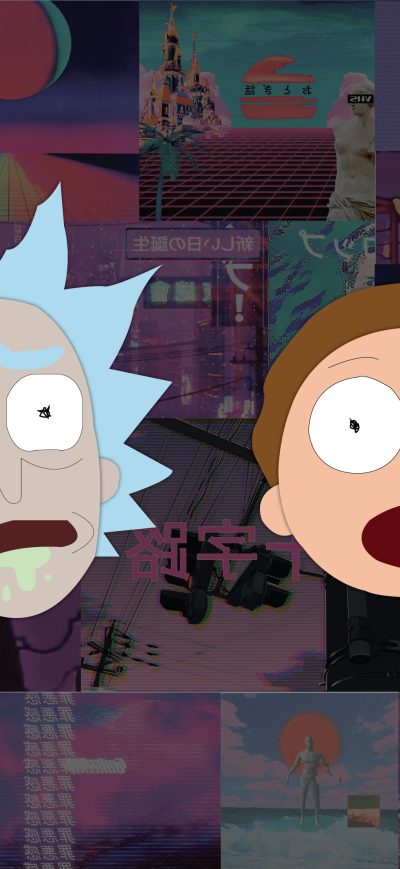 Fond d'écran iPhone Rick And Morty Digital 4k