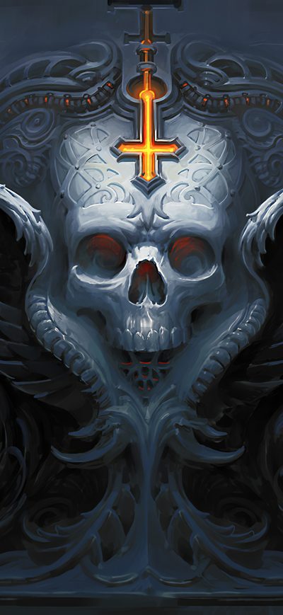 Fond d'écran iPhone Skull Decor 4k