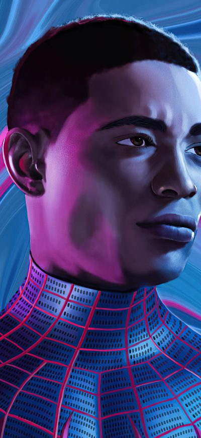 Fond d'écran iPhone SpiderMan MilesMorales Fanart 4k