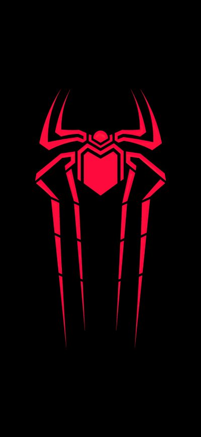 Fond d'écran iPhone Spiderman Symbol Black 5k