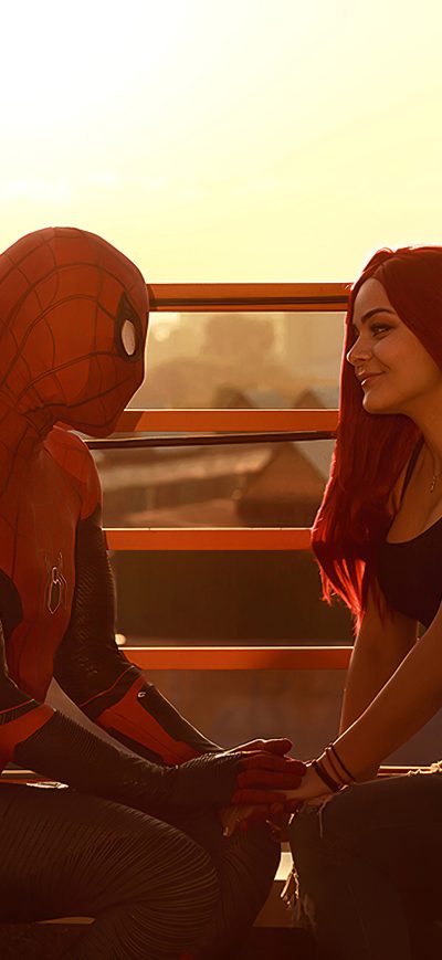 Fond d'écran iPhone Spiderman And Girl Friend On Date