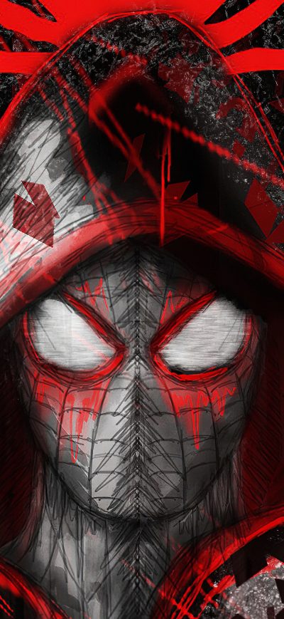Fond d'écran iPhone Spiderman Hoodie Logo