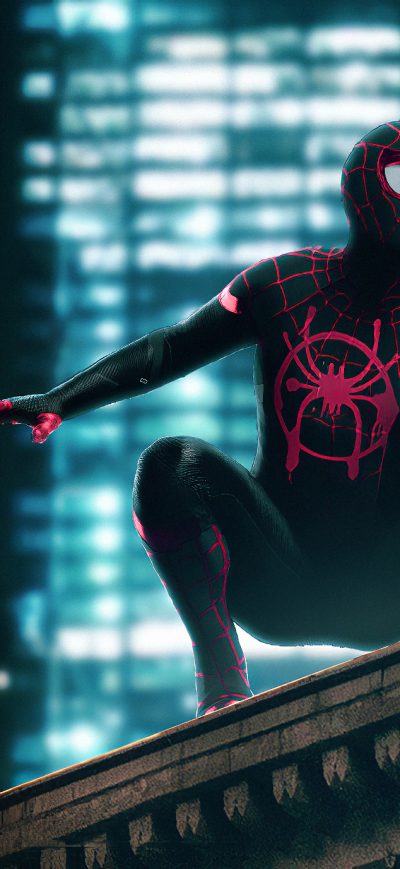 Fond d'écran iPhone Spider Man Neon